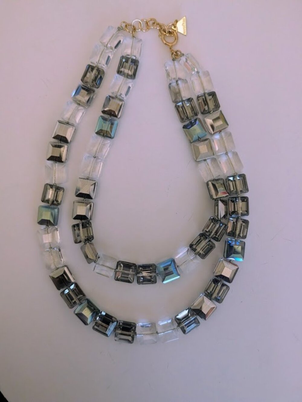Anthropologie Serefina Faceted Crystal‎ Double Strand Necklace